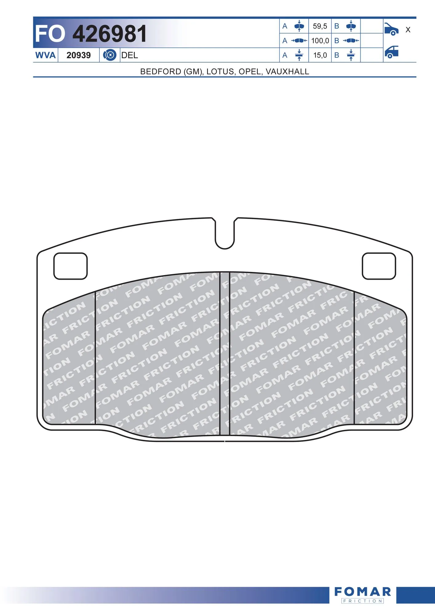 Brake Pad Set, disc brake